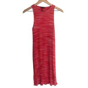 NWOT ZARA Ribbed pink Bodycon Fitted Knit Tank Midi-Dress lightweight